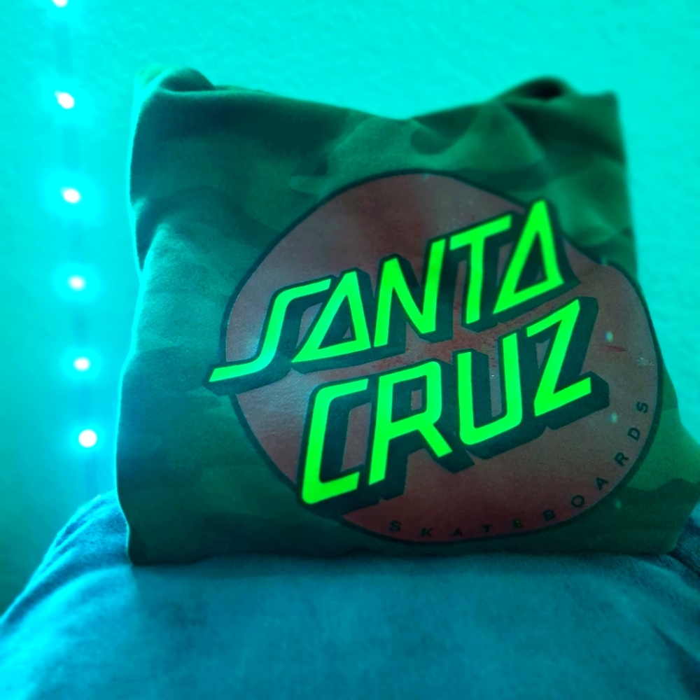 Santa Cruz Green Camo Zip-Up Hoodie